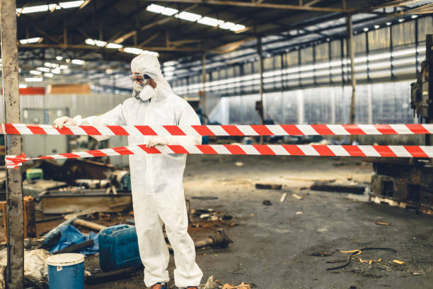 Professional Biohazard technician working in Diamond, IL